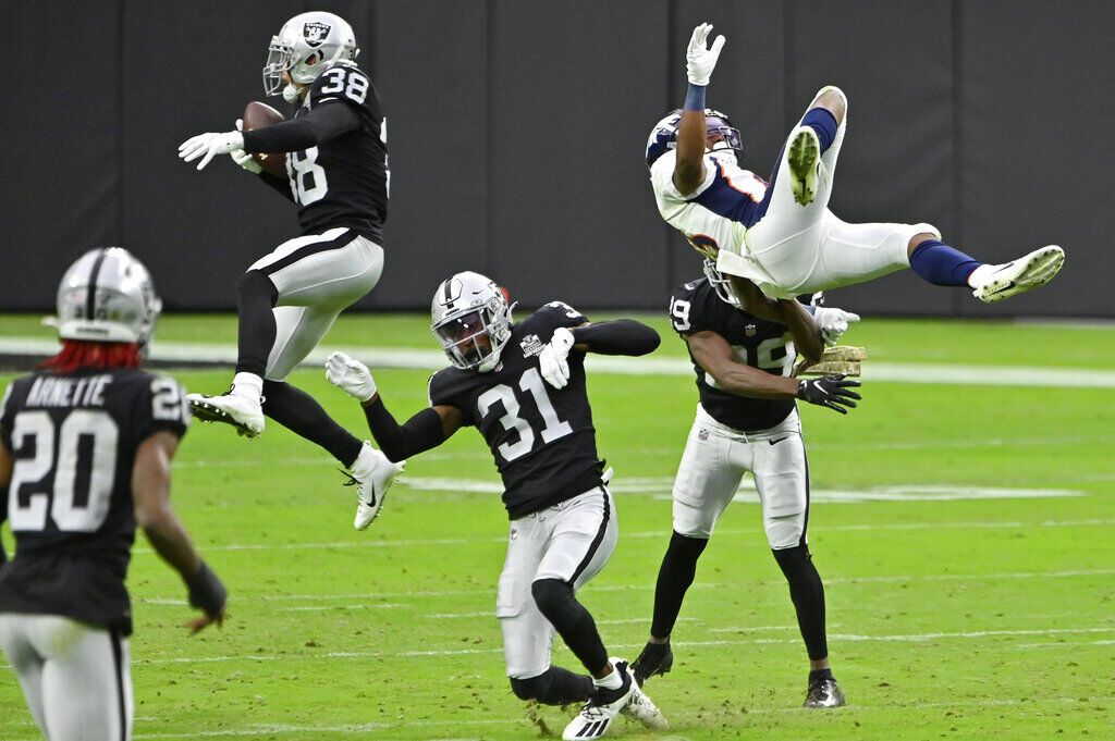 APTOPIX Broncos Raiders Football